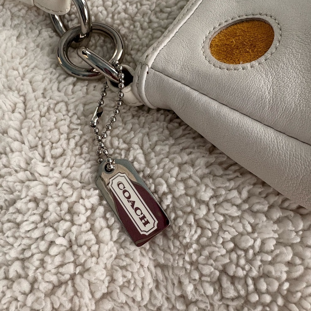 Coach White Polka Dot Special Edition Pouchette - Picture 3 of 11